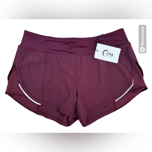 ZYIA Plum Mesh Energy Shorts Medium NWT 452 - Picture 5 of 14
